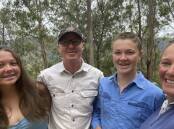 First-time entrants Saskia, Richard, Ryan and Marjolijn Fitzgerald at East Kunderang, Nundle. Picture supplied. 
