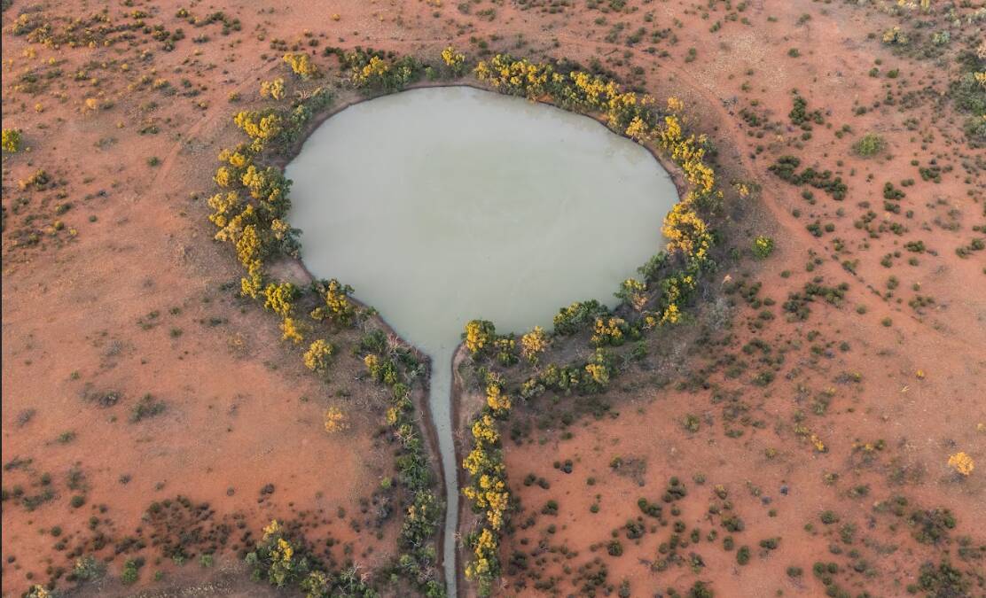 A water hole at Thurloo Downs Station, the property being the largest ever single parcel of land to be acquired for the national park estate in NSW. Picture by David Stowe/DPE