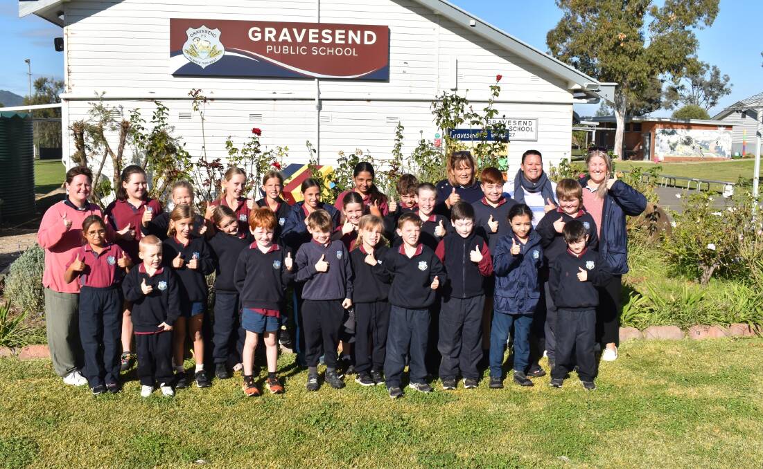 Gravesend students give a big thumbs up to generosity shown at long lunch fundraiser. 