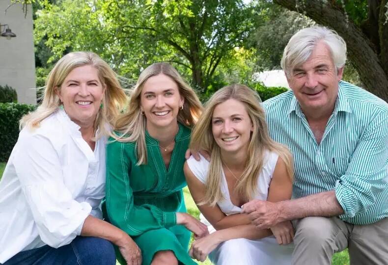 Bronnie Taylor with her husband Duncan and daughters Hannah and Holly. Picture supplied. 