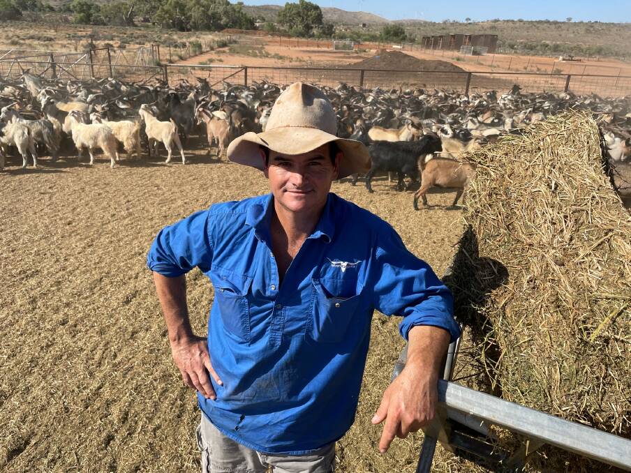 John Blore from Silverton Goats Depot has taken what it means to be adaptable to a whole new level. Photo: Samantha Townsend 