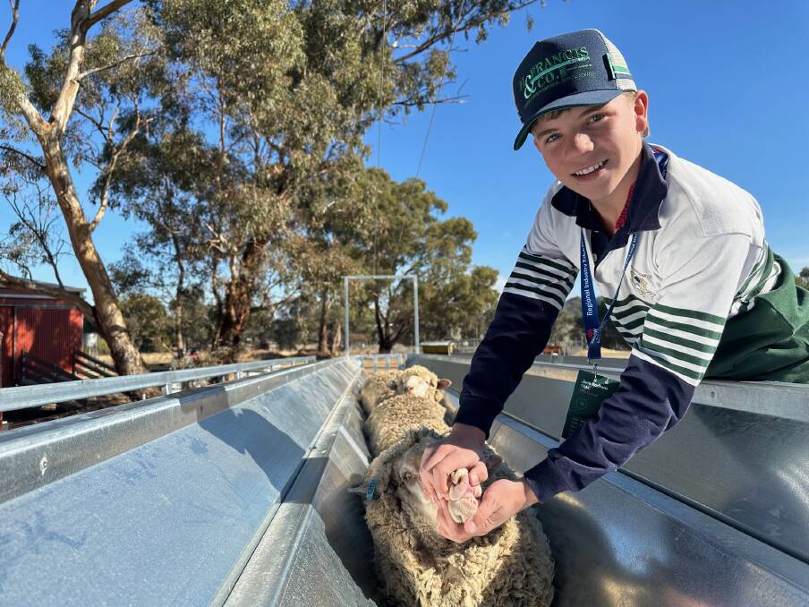 Jack Rodham was among more than 130 students from across the Riverina who were getting a crash course in agriculture skills as part of Ag Industry Day. Picture by TAFE NSW
