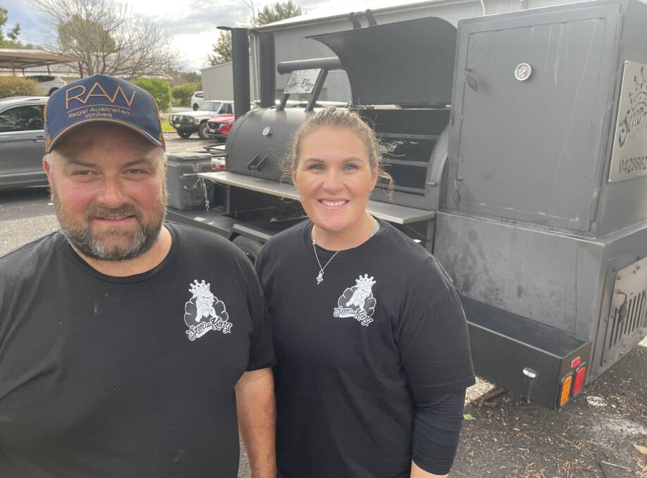Darren and Sigourney Keyte, Smo-King barbecues, Inverell with their Big B barbecue and smoker. Picture by Simon Chamberlain
