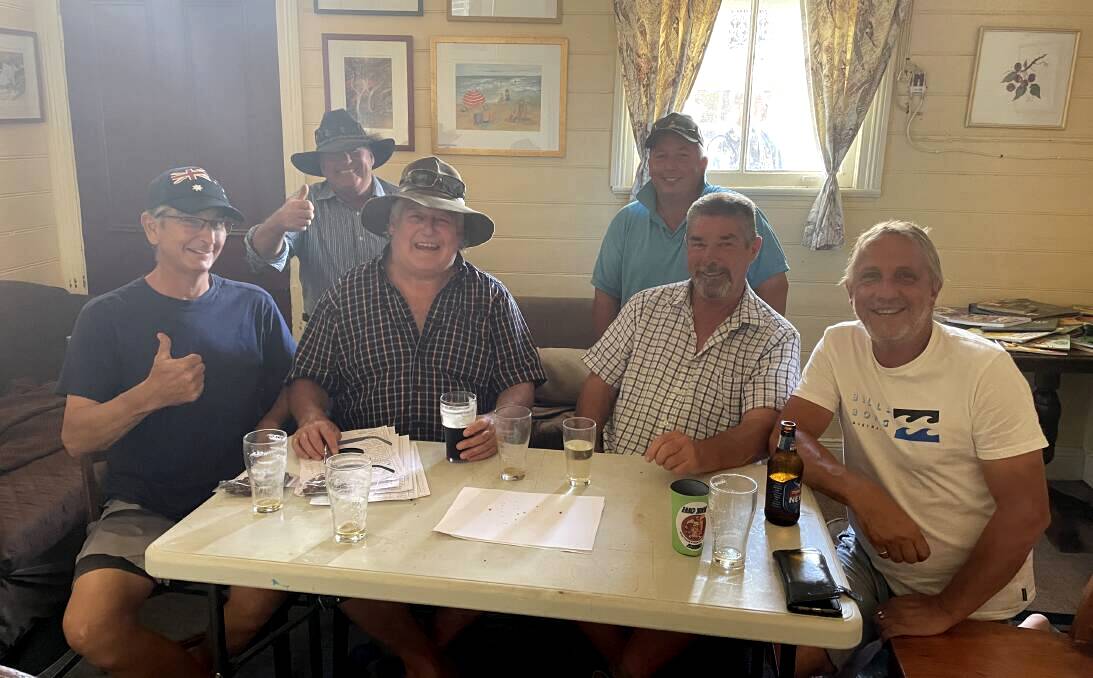 The 2023 'Jerk Off' judging panel during the Australia Day celebrations at the Royal Hotel Sofala. Picture by Alise McIntosh