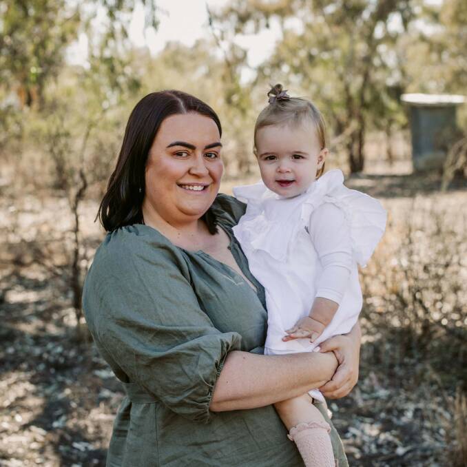 Ashlee Johnston with her daughter Mila Taunton, two, Mungindi. Picture supplied.