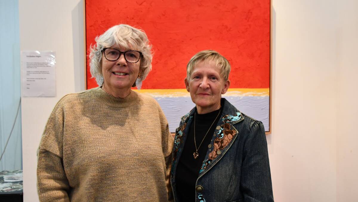 Moulamein art committee president Kathy Gibson and secretary Jill Reed. Picture by Rebecca Nadge. 