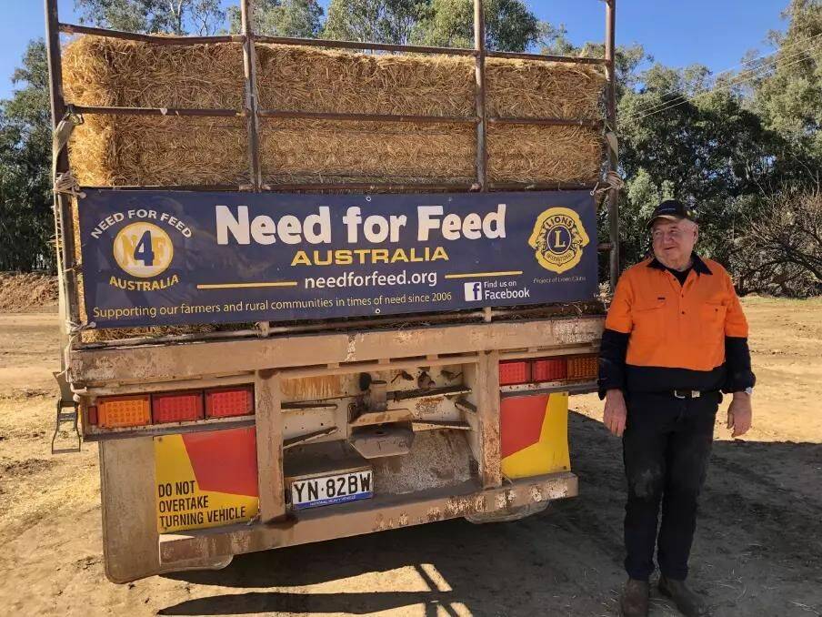 Late Ardlethan and Need for Feed community member, Ken Horan, with his truck prepared for Need for Feed Australia Day hay run. Picture supplied