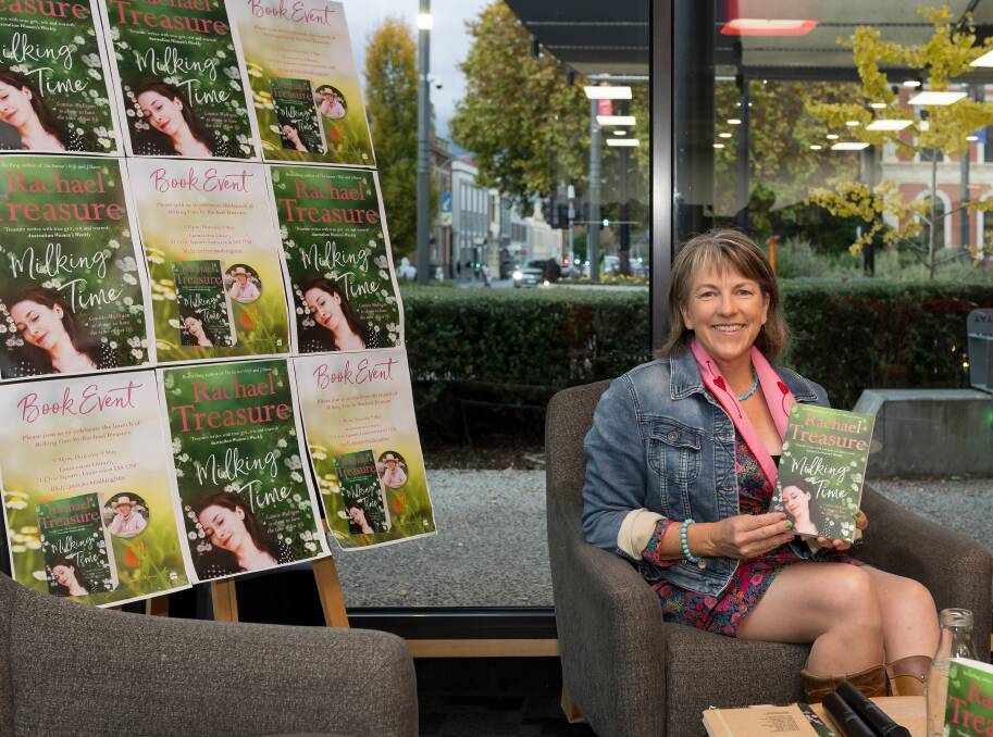 Rachael Treasure attended the launch of her new novel, Milking Time, at Launceston Library and hosted by Petrarch's Bookshop. Picture by Phillip Biggs 