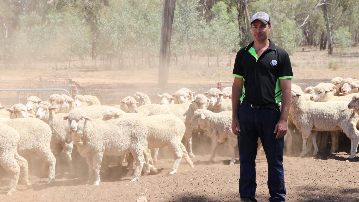 First place, sponsored by Jemalong Wool went to Jono Baker, Boree, Caragabal who has recently switched to sourcing rams from Haddon Rig, Warren. Photo: Rebecca Maslin