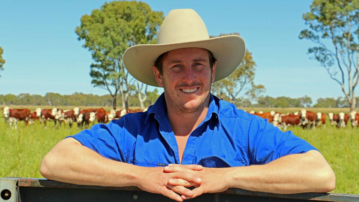 Keen cattleman: Commercial Hereford producer and Rising Champion Kevin Stark will be among those attending the Young Guns conference. Photo: Kim Woods.