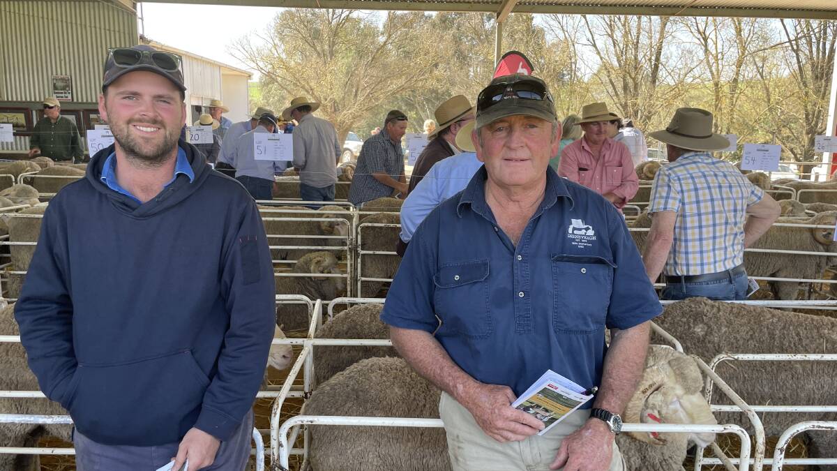 Repeat and volume buyers, Tom and Andy Stewart, Dernaveagh, Harden, who purchased 10 rams for $3850 average price.