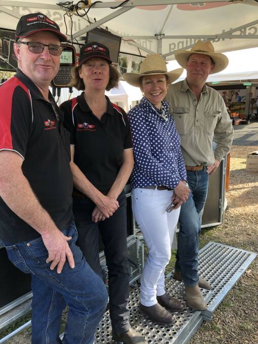 HAPPY: Combi Clamp's Wayne and Lynley Coffey with Bruce and Jane Saxton who purchased a full Combi and Gallagher setup.