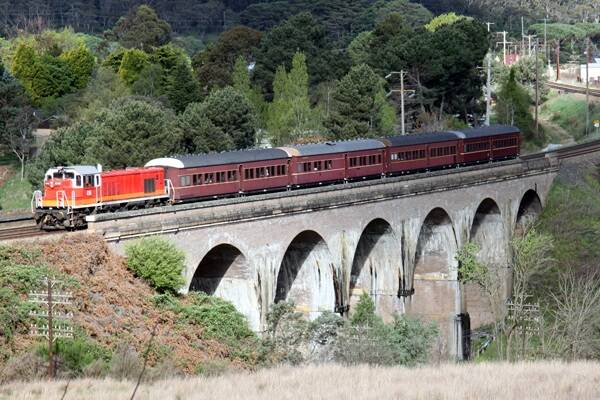 Rolling Stock: Lachlan Valley Railways' 1970s 47-class locomotive, complete with heritage carriages and a buffet car, will transport punters and train buffs to Garah centenary race-day celebrations on June 25-26.