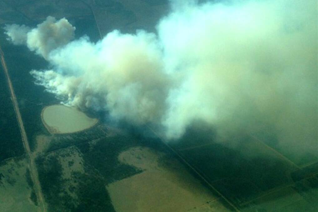 Kam Baker took this photo of the Culgoora fire on Friday.