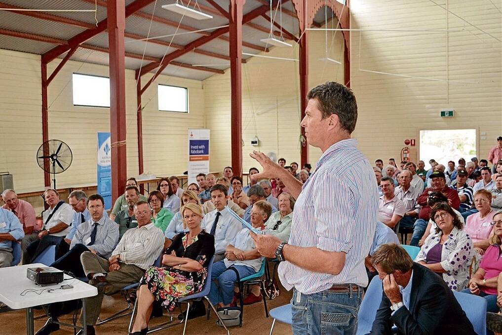 Tablelands Farming Systems (TFS) chairman Tom McGuinness at the launch in Crookwell.
