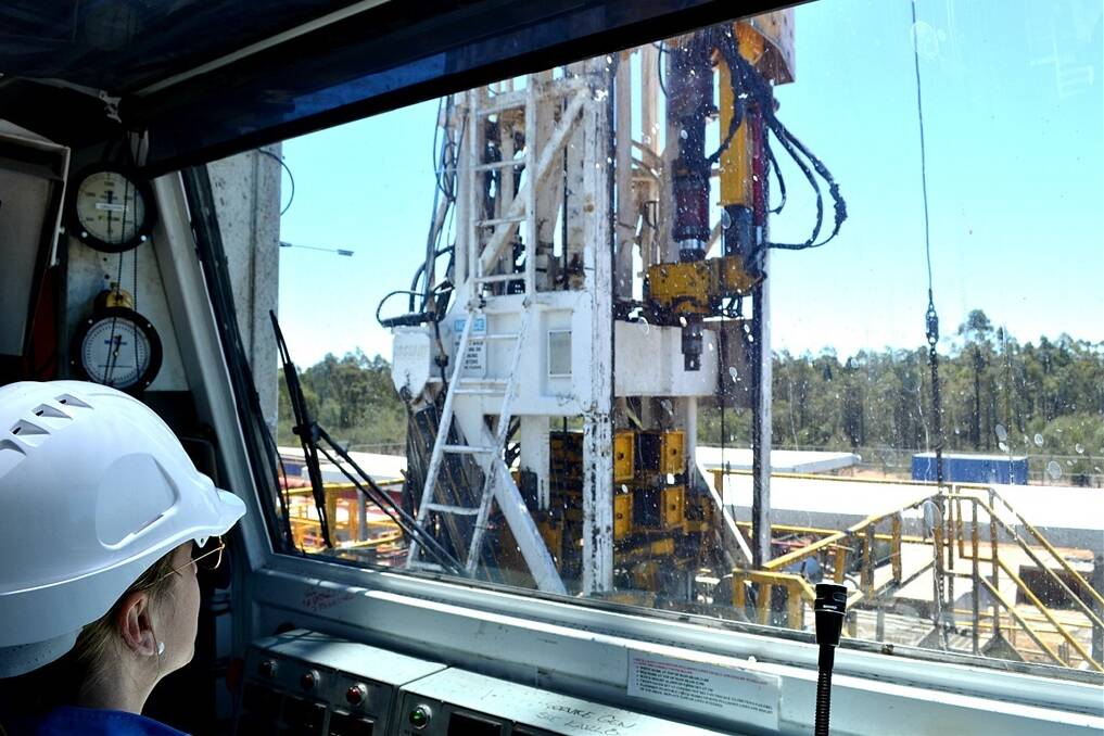 Santos sinking a water monitoring bore in the Pilliga.
