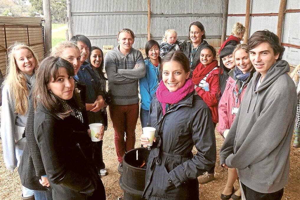 Second year medical students visit a farm in Grenfell at part of the NSW Rural Doctors Go Rural program.