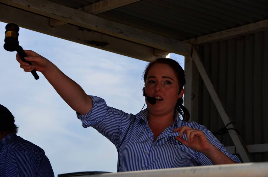 Inglis bloodstock consultant Stephanie Grentell, Melbourne, becomes the first female Thoroughbred auctioneer in Australia and likely the world, at the Scone Yearling Sale at White Park.