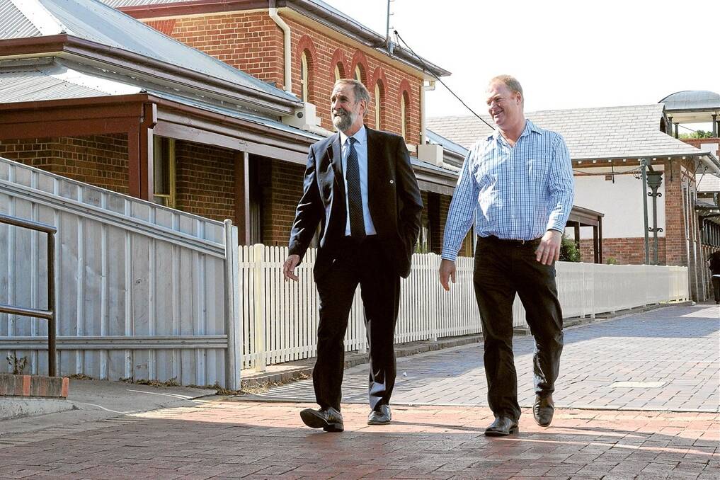  Bourke Shire Council’s general manager Ross Earl and tourism and development manager Phil Johnston.