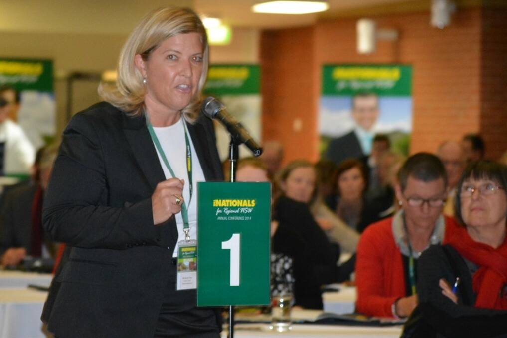 Upper House candidate Bronnie Taylor spoke in favour of the Young Nationals' motion to support Gonski