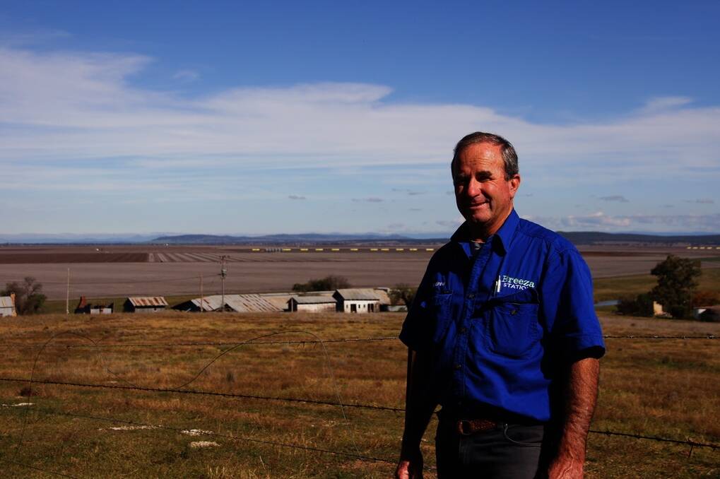 Andrew Pursehouse looks out over the black soil plains of Breeza Station.