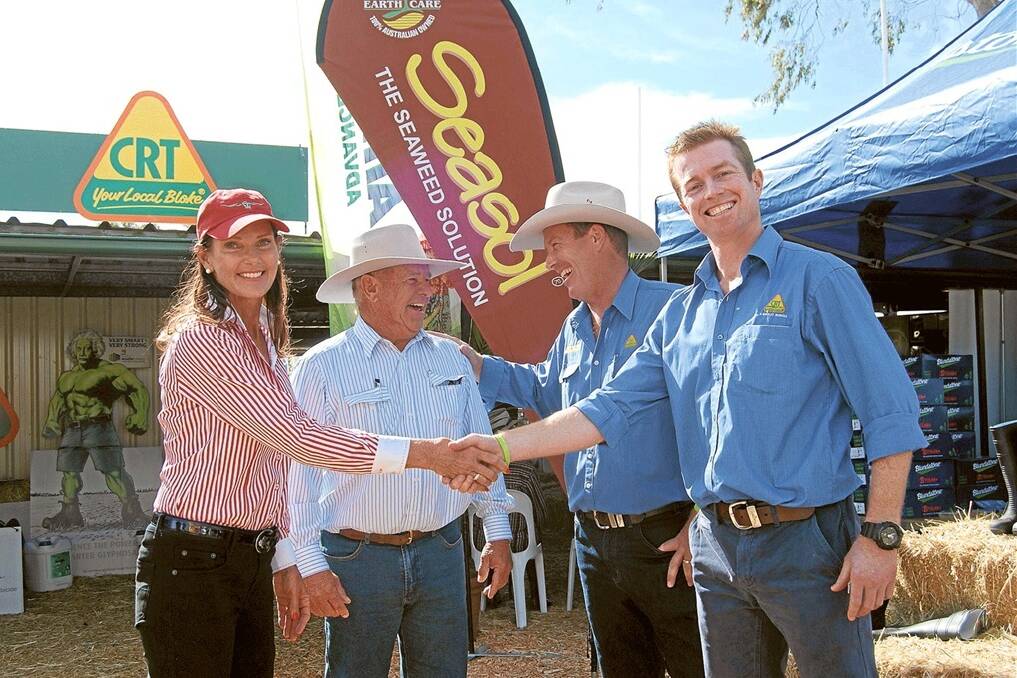 CRT State manager NSW and Queensland James Nott; Farmcraft manager, Alistair Ross, Kalbar, Queensland, and James and Julie Springthorpe, “Wallace Creek”, Boonah, Qld.