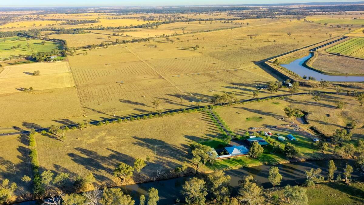 The attractive property with a tree lined driveway is located seven minutes south east of Narrabri. Picture supplied