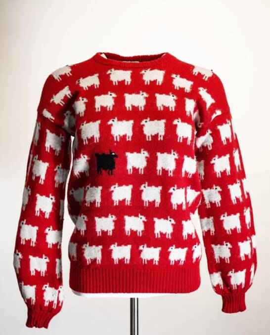 The Black Sheep jumper was one of the first pieces created by Sally Muir and Joanna Osborne and their knitwear label Warm & Wonderful. Picture Sotheby's