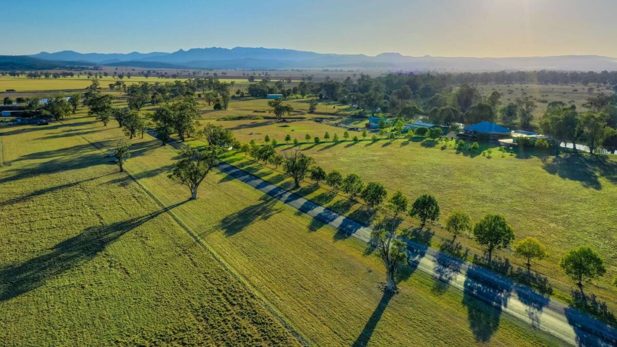 The attractive property with a tree lined drive is located seven minutes south east of Narrabri. Picture supplied
